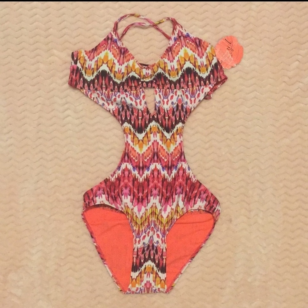 NWT Coral Tropics Monokini
